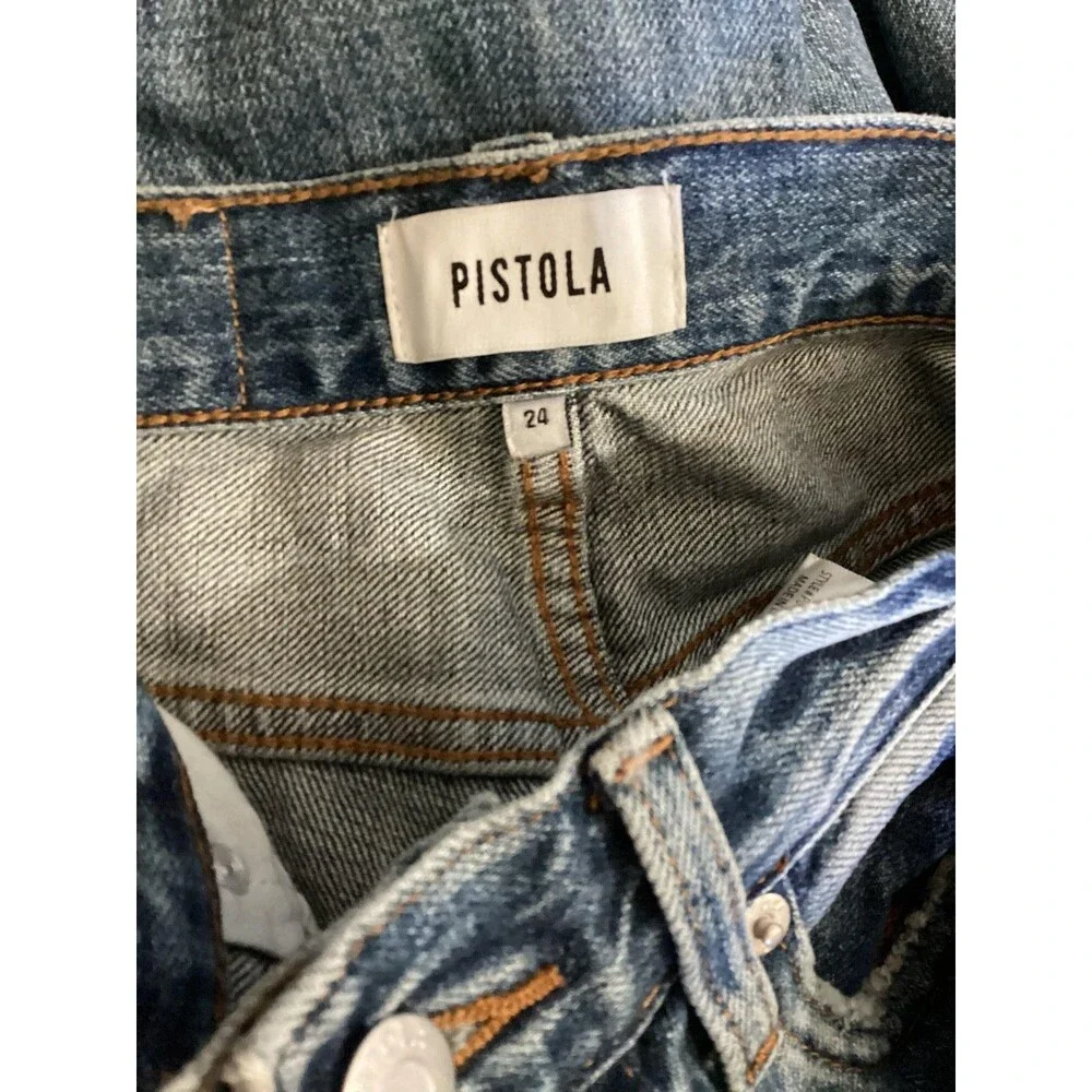 Pistola Jeans Womens 24 Blue Distressed Ripped Boyfriend Relaxed Fit Denim Pants